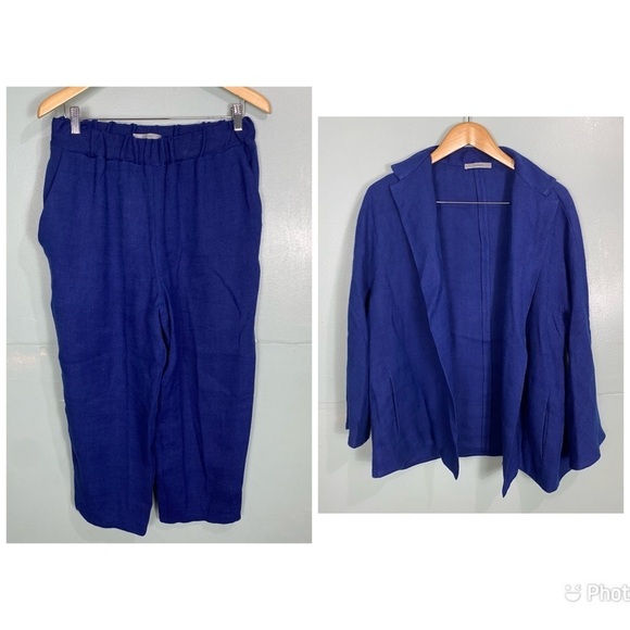 Dusan Jacket Blazer & Pant Set Sz M Blue‎ - Picture 1 of 10